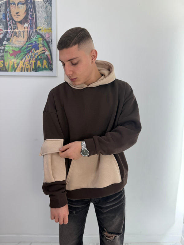 Felpa Contrast Pocket